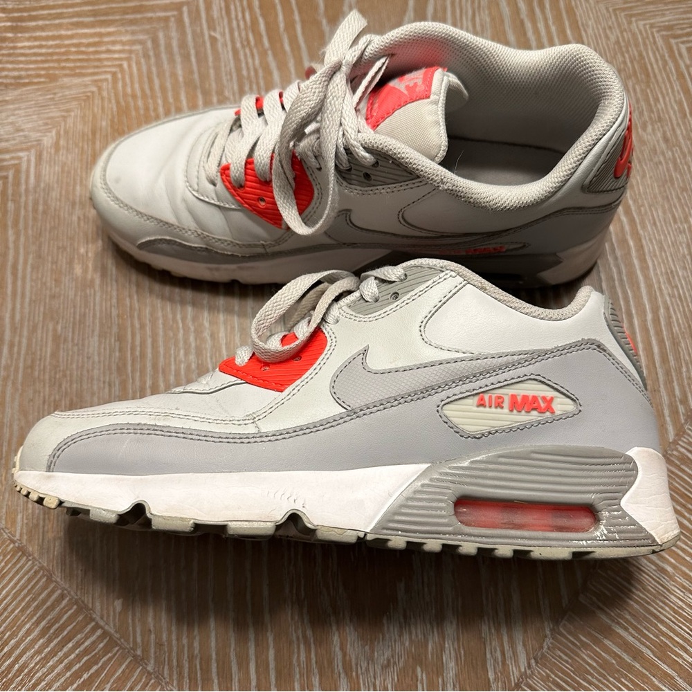 Nike Air Max 90 Leather GS 7Y W8.5 'Platinum Grey'